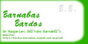 barnabas bardos business card